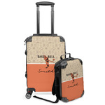 Retro Baseball Kids 2-Piece Luggage Set - Suitcase & Backpack (Personalized)