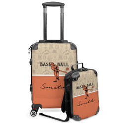 Retro Baseball Kids 2-Piece Luggage Set - Suitcase & Backpack (Personalized)