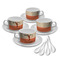 Retro Baseball Tea Cup - Set of 4 (Personalized)