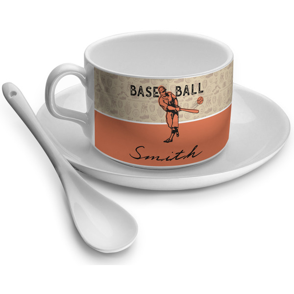 Custom Retro Baseball Tea Cup - Single (Personalized)