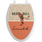 Retro Baseball Toilet Seat Decal - Elongated (Personalized)