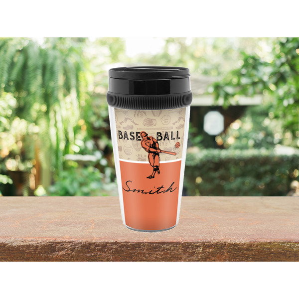 Retro Baseball Travel Mug Lifestyle (Personalized)