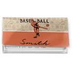 Retro Baseball Vinyl Checkbook Cover (Personalized)