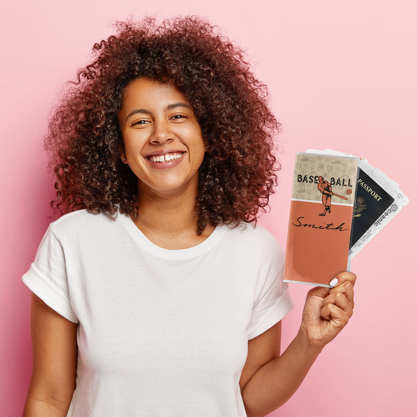 Retro Baseball Vinyl Document Holder - LIFESTYLE