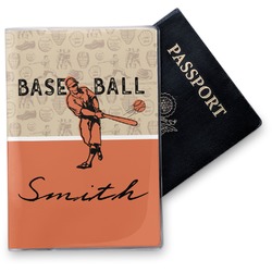 Retro Baseball Vinyl Passport Holder (Personalized)