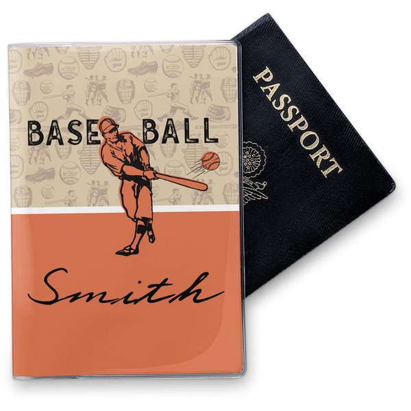Custom Retro Baseball Vinyl Passport Holder (Personalized)