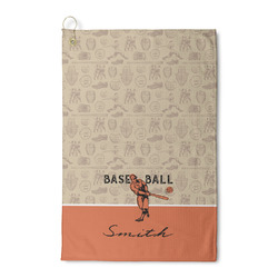 Retro Baseball Waffle Weave Golf Towel (Personalized)
