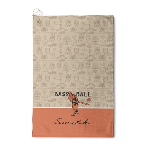 Custom Retro Baseball Waffle Weave Golf Towel (Personalized)