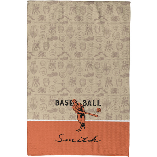 Retro Baseball Waffle Weave Towel - Full Color Print - Approval Image