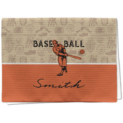 Retro Baseball Kitchen Towel - Waffle Weave - Full Color Print (Personalized)
