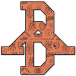 Retro Baseball Monogram Decal - Small (Personalized)