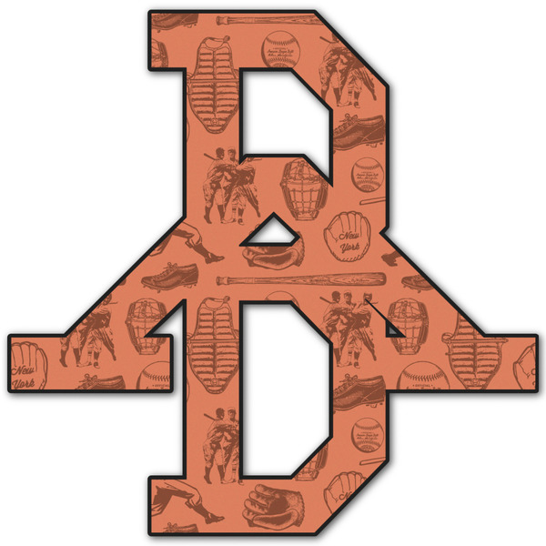 Custom Retro Baseball Monogram Decal - Medium (Personalized)