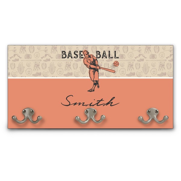 Custom Retro Baseball Wall Mounted Coat Rack (Personalized)
