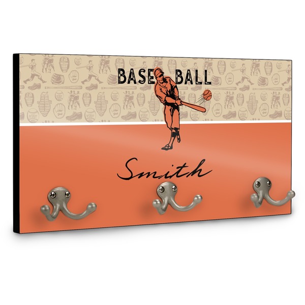 Retro Baseball Wall Mounted Coat Hanger - Side View