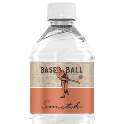 Retro Baseball Water Bottle Labels - Custom Sized (Personalized)
