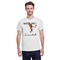 Retro Baseball White Crew T-Shirt on Model - Front
