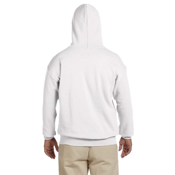 Retro Baseball White Hoodie on Model - Back