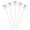 Retro Baseball White Plastic 5.5" Stir Stick - Fan View