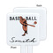 Retro Baseball White Plastic Stir Stick - Single Sided - Square - Approval
