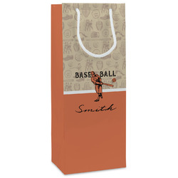 Retro Baseball Wine Gift Bags (Personalized)
