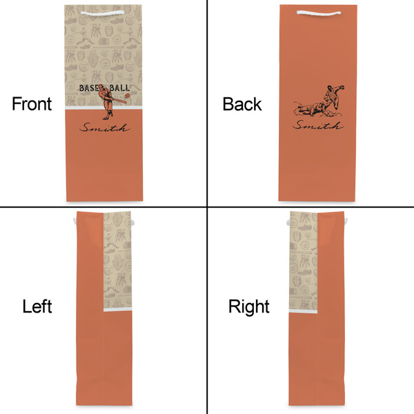 Retro Baseball Wine Gift Bag - Matte - Approval