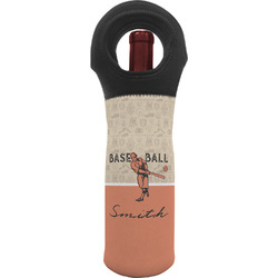 Retro Baseball Wine Tote Bag w/ Name or Text
