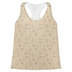 Retro Baseball Womens Racerback Tank Top - Small