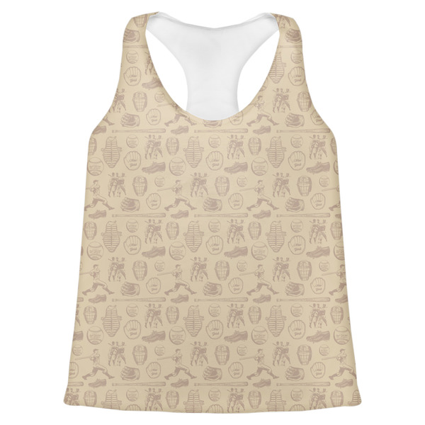 Custom Retro Baseball Womens Racerback Tank Top - X Large