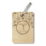 Retro Baseball Wood Luggage Tag - Rectangle (Personalized)