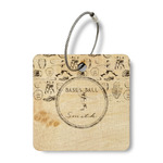 Retro Baseball Wood Luggage Tag - Square (Personalized)