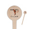 Retro Baseball 4" Round Wooden Food Picks - Single Sided (Personalized)