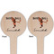 Retro Baseball Wooden 4" Food Pick - Round - Double Sided - Front & Back