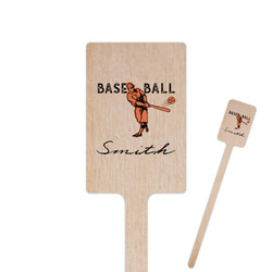 Retro Baseball Rectangle Wooden Stir Sticks (Personalized)