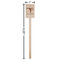 Retro Baseball Wooden 6.25" Stir Stick - Rectangular - Dimensions