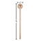 Retro Baseball Wooden 6" Stir Stick - Round - Dimensions