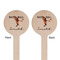 Retro Baseball Wooden 6" Stir Stick - Round - Double Sided - Front & Back