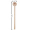 Retro Baseball Wooden 7.5" Stir Stick - Round - Dimensions