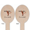 Retro Baseball Wooden Food Pick - Oval - Double Sided - Front & Back