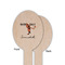 Retro Baseball Wooden Food Pick - Oval - Single Sided - Front & Back