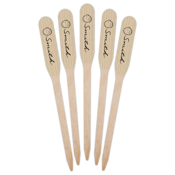 Retro Baseball Wooden Food Pick - Paddle - Fan View