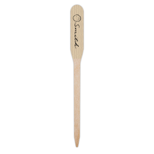 Retro Baseball Wooden Food Pick - Paddle - Single Pick