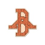 Retro Baseball Genuine Maple or Cherry Wood Sticker (Personalized)