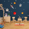 Retro Baseball Woven Floor Mat - LIFESTYLE (child's bedroom)