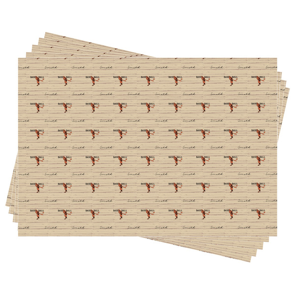 Retro Baseball Wrapping Paper - Front & Back - Sheets Approval