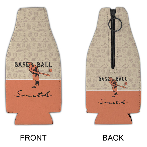 Retro Baseball Zipper Bottle Cooler - APPROVAL