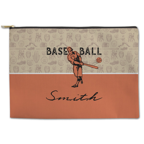 Custom Retro Baseball Zipper Pouch (Personalized)