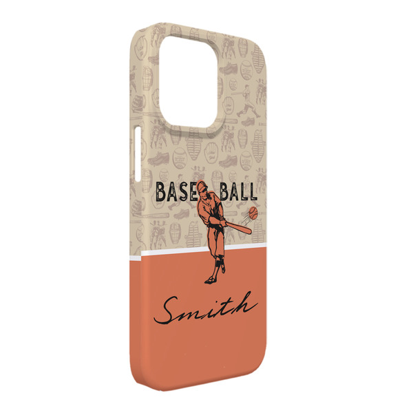 Custom Retro Baseball iPhone Case - Plastic - iPhone 13 Pro Max (Personalized)