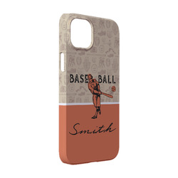 Retro Baseball iPhone Case - Plastic - iPhone 14 (Personalized)