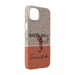 Retro Baseball iPhone Case - Plastic - iPhone 14 Pro (Personalized)