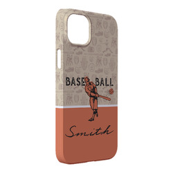 Retro Baseball iPhone Case - Plastic - iPhone 14 Pro Max (Personalized)